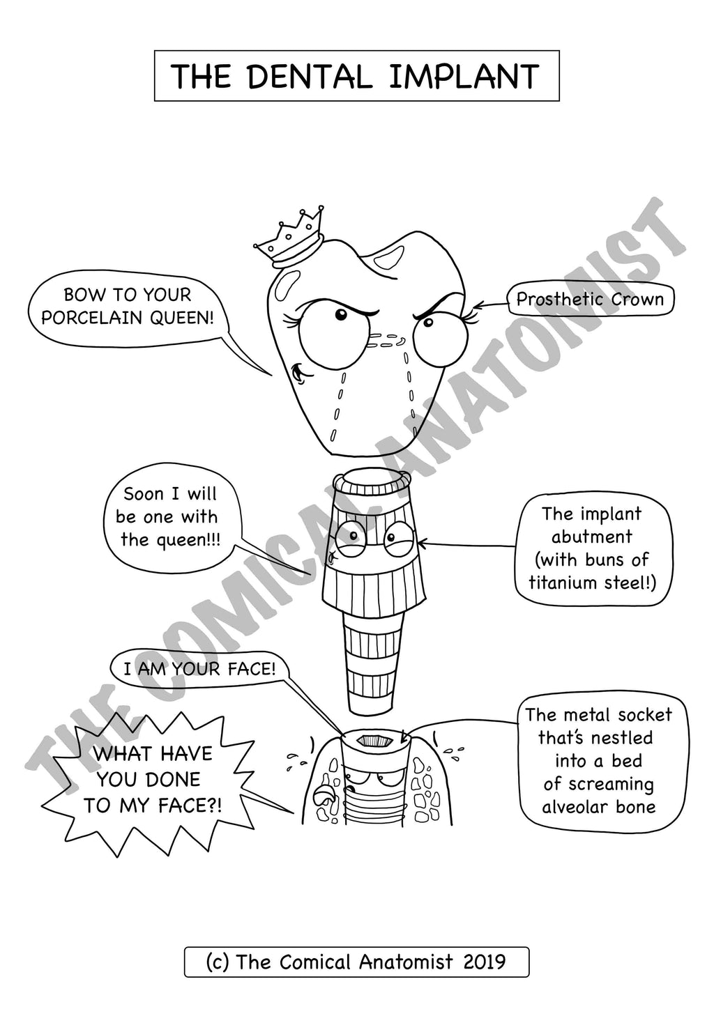 Dental Implant Coloring Page